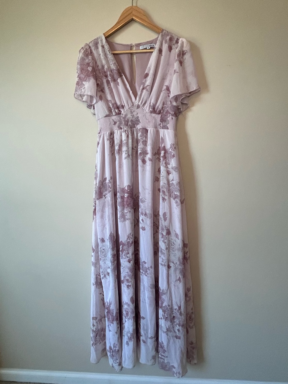 Baltic Born Pink Blush Floral Alexandria Maxi Dress Size Medium - Picture 2 of 7